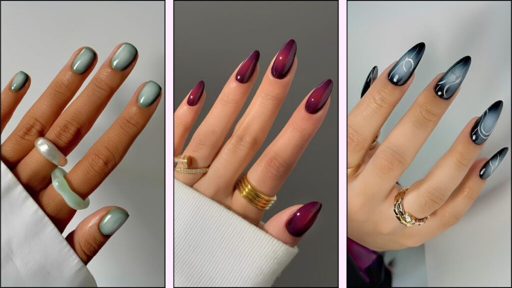Top 25 Nail Art Designs You’ll See Everywhere in 2025 6 Aura nail designs