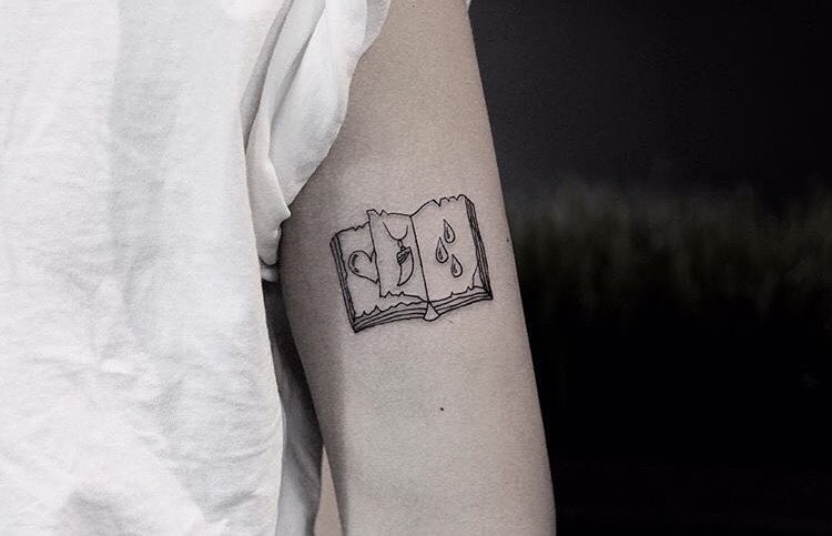 Meaningful Tattoo Designs with Deep Symbolism 27 Small open book tattoo