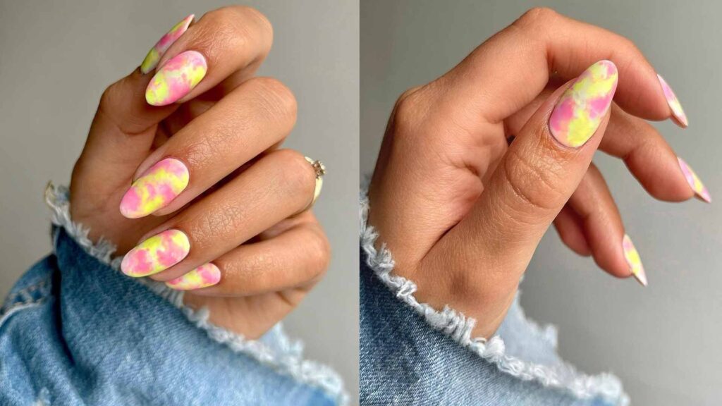 Summer Nail Trends That Will Dominate Instagram in 2025 11 Tie Dye Nails Hero bmag