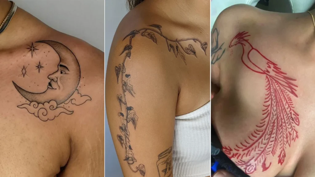 Color Tattoos vs. Black & Grey: Pros, Cons, and Design Tips 7 collarbone tattoo ideas