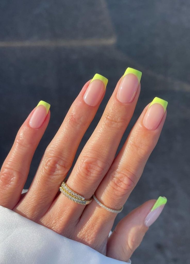 French Manicure 2025: Fresh Twists on the Classic Nail Look 2 colorful french nails the everygirl 2 737x1024 1