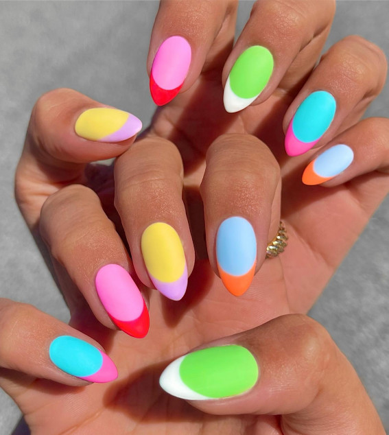 Summer Nail Trends That Will Dominate Instagram in 2025 10 colourful french tip nails 10