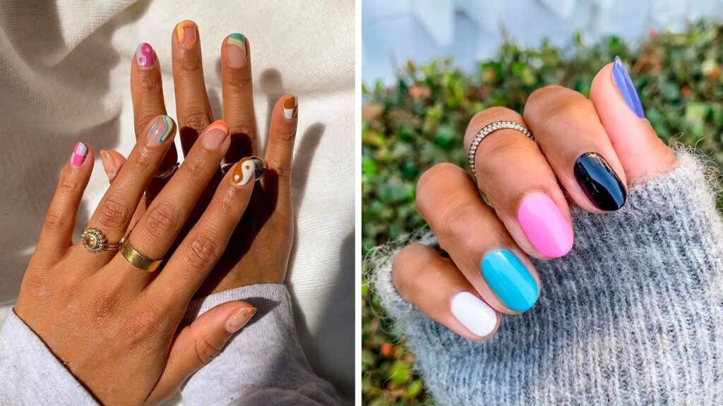 Nail Trends 2025 – The Hottest Styles, Colors, and Techniques You Need to Try 8 different color nails