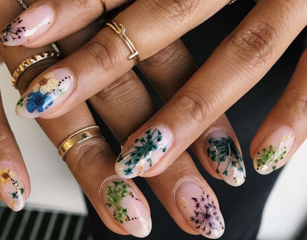 25 Stunning Nude Nail Designs for Every Skin Tone 15 encapsulatedflowernails 4e8f28285607493f911507c89cac2cce