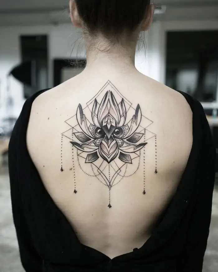 30 Small Tattoo Ideas with Big Meaning (Minimalist Ink Guide) 26 mandala back owl b14