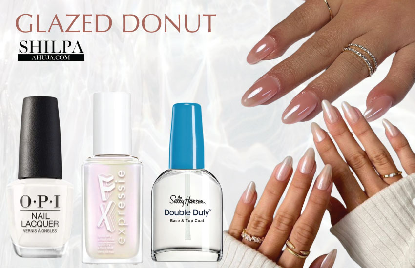 10 Nail Colors That Never Go Out of Style (Timeless Trends) 2 timeless nail colors glazed donut nails pearl chrome trendy hailey bieber